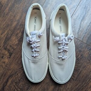 Toms Fenix Lace-Up Canvas Shoes Size 9.5 Mens or 11 Women's